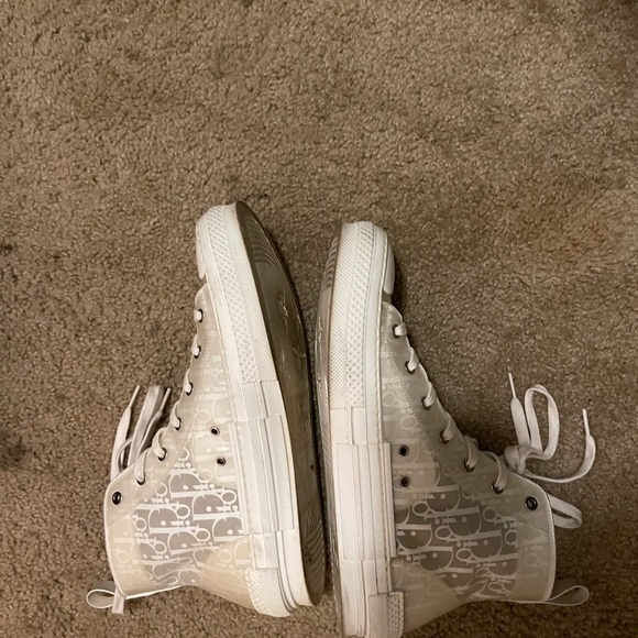 White high top diors - size 45 (12 US) - Picture 2 of 3